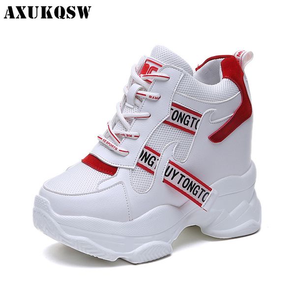 

2020 women high sneakers women platform ankle boots basket femme chaussures femmes height increase shoes white running shoes