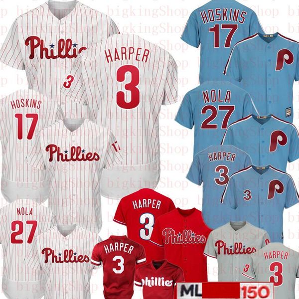 

Philadelphia 3 Bryce Harper Phillie Jersey 17 Rhys Hoskins 27 Aaron Nola Majestic Cool Base FlexBase Retro Baseball Jerseys 88333989