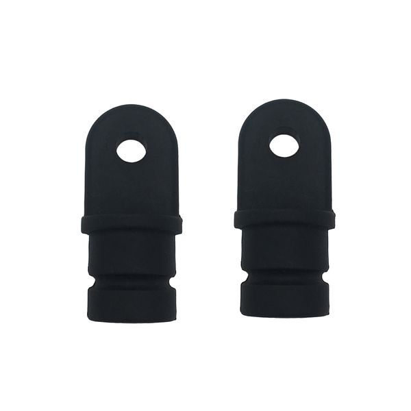 

2-pack nylon 3/4\" 19.05mm internal eye ends tubes bimini black round