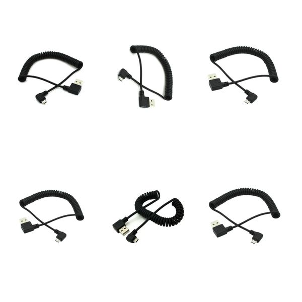 

6 pieces 1.5m spring coiled usb 2.0 male a to micro usb 5-pin cable cord
