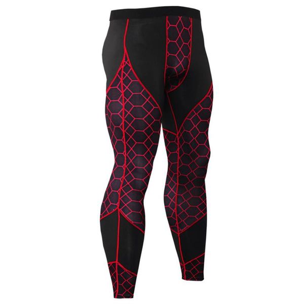 

весна 2019 новые мужские компрессионные колготки леггинсы узкие брюки тренажерные залы фитнес тренировки брюки мужской мма спортивная одежда, Black