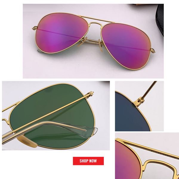

55mm new uv400 women sol summer de sunglasses men aviation vintage design oculos masculino brand 62mm gafas 2019 58mm mirror cwpuu, White;black