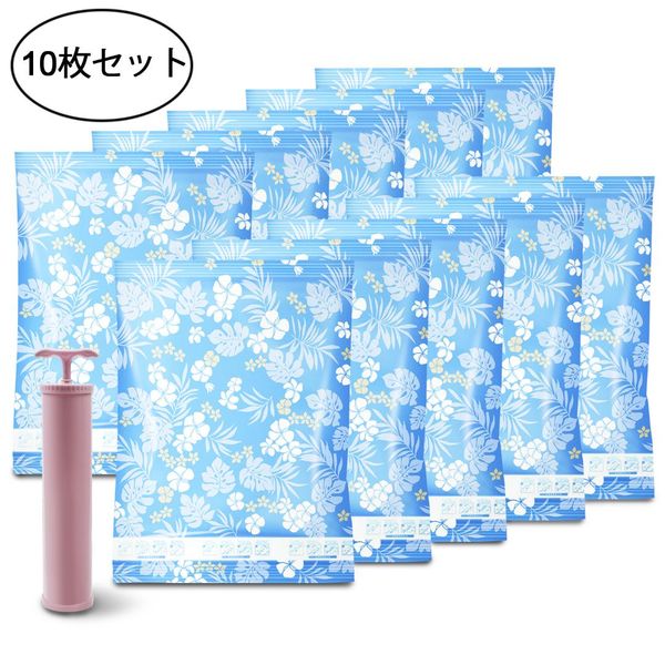 

packing waterproof convenient vacuum pocket jacket pillows floral printing portable plastic lightweight sweaters clothes storage