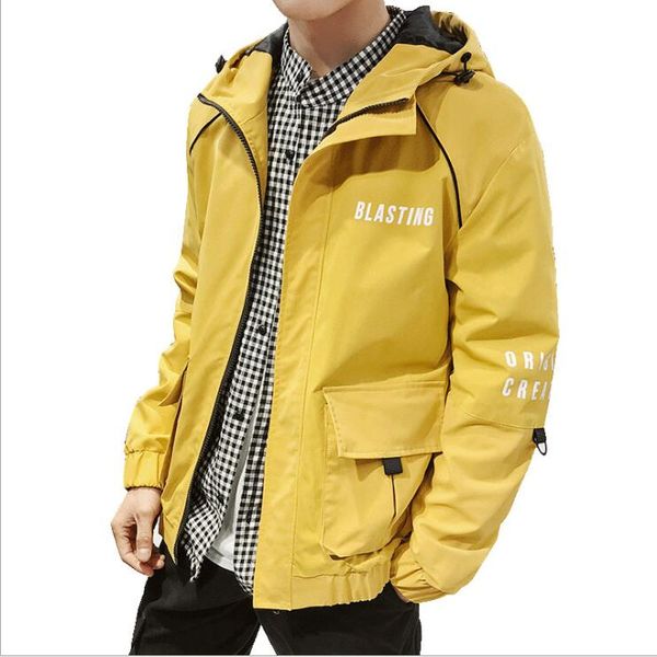 

fashion mens jackets coat new designer hooded jacket with letters windbreaker zipper hoodies for men sportwear clothing 3 colors m-3xl, Black;brown