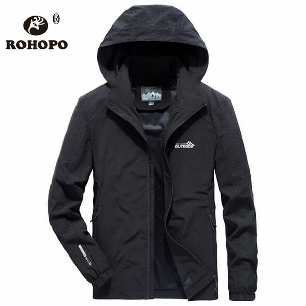 

hooded waterproof jacket men summer male deep blue windbreaker  to 5xl big size casual outwear field male soft shell outwear, Black;brown