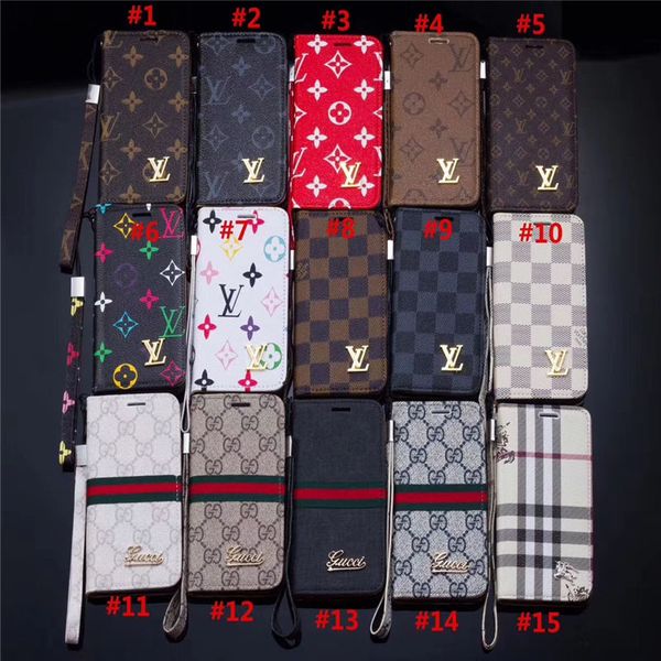 

For iPhone X Xr Xs Max Luxury Fashion Wallet Leather Flip Case for iPhone 8 7 7plus 6s Plus Galaxy Note9 S9 S8P Note8 s7 Brand High Quality