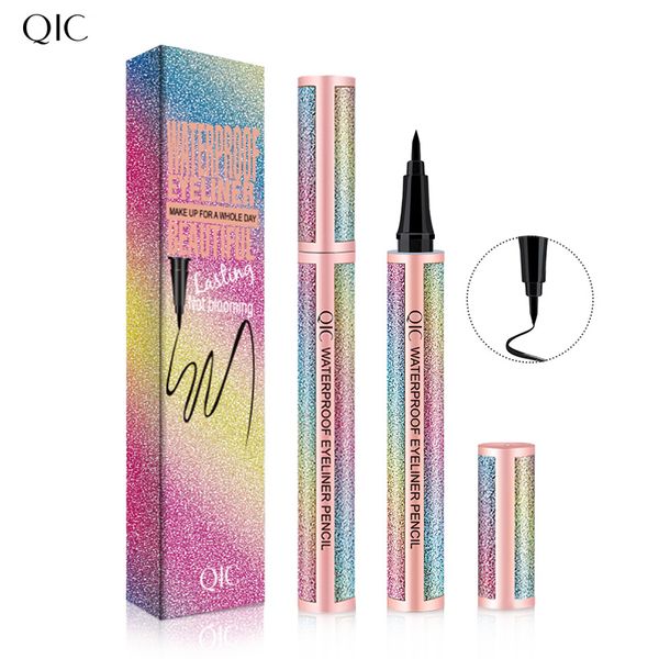 

qic waterproof starry sky eyeliner pencil makeup non-blooming long lasting liquid black eye liner pen lady beauty cosmetic tools
