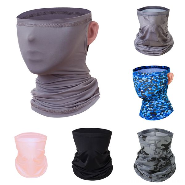 

dqacx shipping sport neck bicycle shield scarf bandanas with face mask fishing safety filters bandana headwear ring scarf, Black