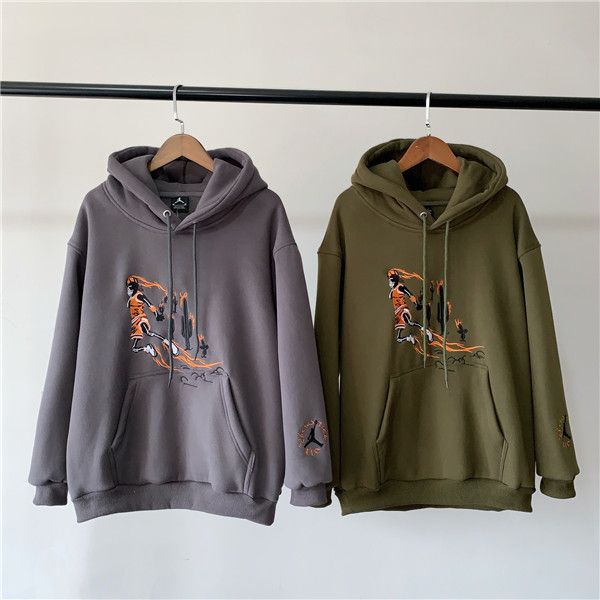 

19ss jumpman x travis scott air embroiderd sweaters pullovers hoodies men women streetwear sweatshirt outdoor jackets, Blue;black