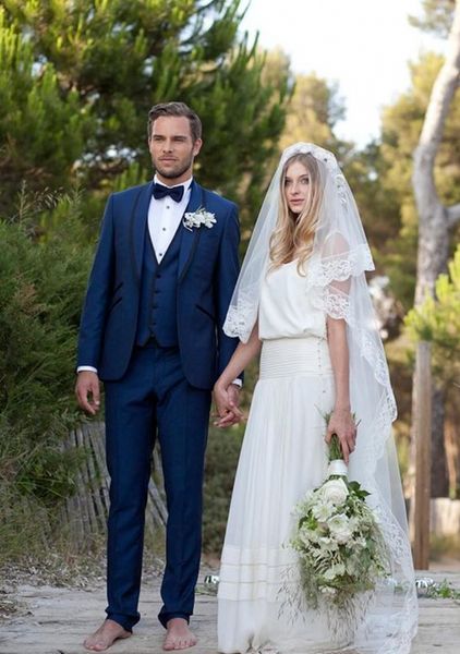 

three pieces blue men wedding suits slim fit bridegroom tuxedos groomsmen suit formal business suit ( jacket+pant+vest, Black;gray