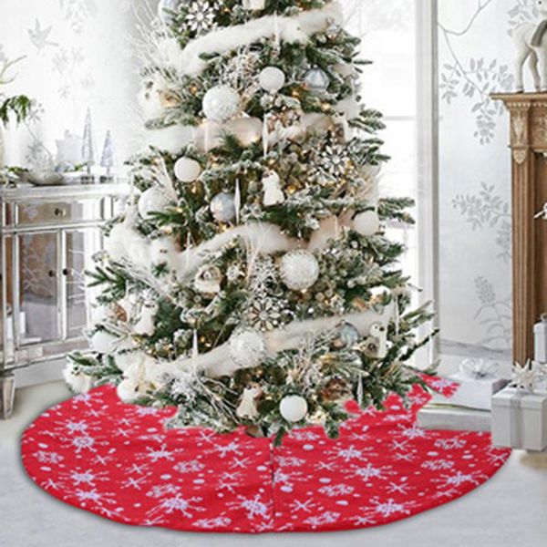 

christmas tree skirt snowflake carpet apron floor mat new year party decoration