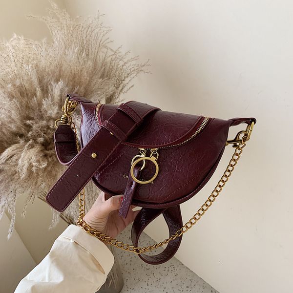 

2019 new pattern autumn and winter joker chain single shoulder messenger senior feel western style france niche saddle bag