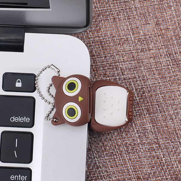 

usb флэш-накопитель memory stick thumb external storage pendrive owl brown
