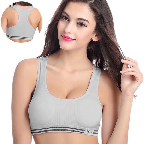 

gym clothing seamless padded sports bra for women shockproof push up yoga fitness underwear vest stretch workout running tank, White;black