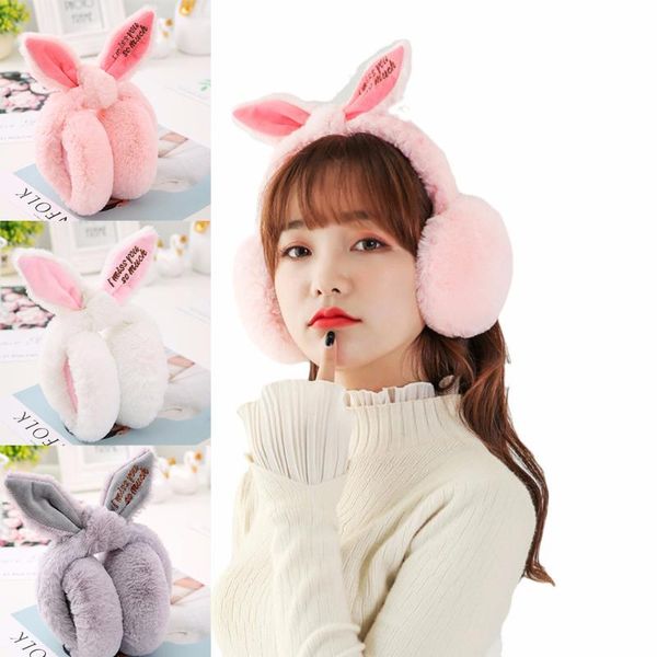 

adjustable foldable earflap furry soft child warm earmuffs winter ear-warmers winter casual warm ear muffs ear flaps women girls, Blue;gray