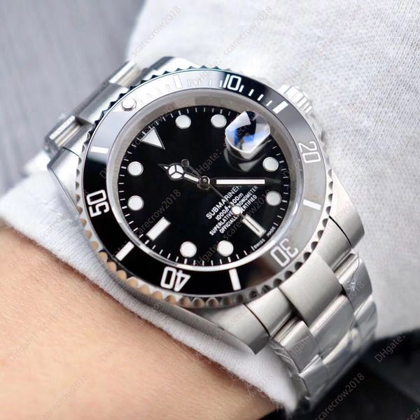 

luxury refined steel 30m automatic men's watch 2813 core, watch116610 band mechanical watch waterproof steel stainless 316l men's, Slivery;brown