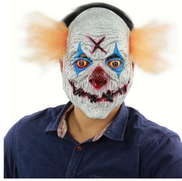 Halloween Latex Clown Mask With Hair For Adults Kids Party Props