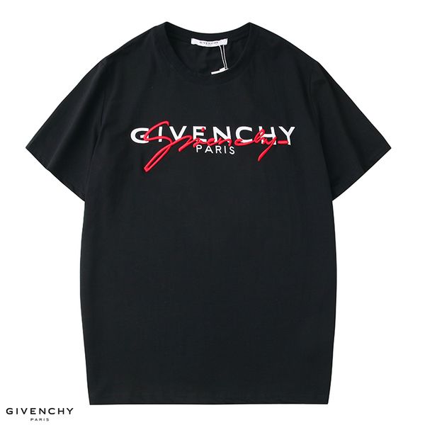 

2020 summer street europe 22 givenchy paris fashion men big broken hole cotton tshirt casual women tee t-shirt, White