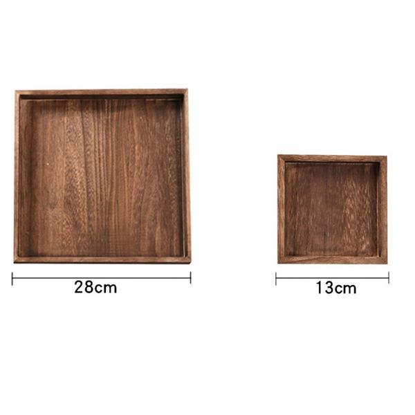 

7pcs/set wooden tea tray serving table plate snacks dessert food storage dish tea coffee breakfast tray l home serving tray kitchen stor