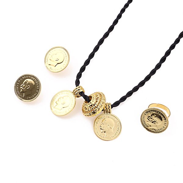 

ethiopian cross jewelry set gold color jewelry africa coin cross eritrea habesha jewelry, Black
