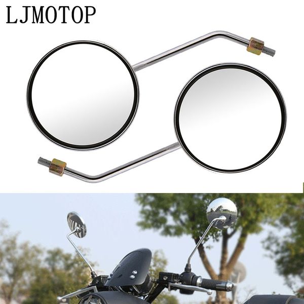 

universal round motorcycle rear view mirror 8mm 10mm rearview side mirror for yamaha vmax 1700 vmax 1200 nmax 125 tenere 700