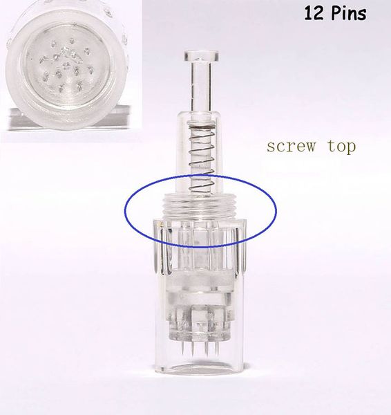 

nc260 1/3/7/9/12/36/42 pin needles nano needle cartridges tips screw port cartridges for electric derma pen auto micro stamp