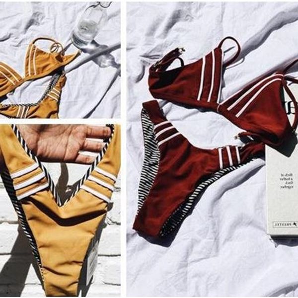 

чистый цвет шить купальник бикини фьюжн, White;black