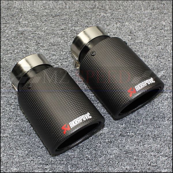 

akrapovic exhaust muffler tail-throat universal flanged lusterless carbon fiber black stainless steel for e46 e90