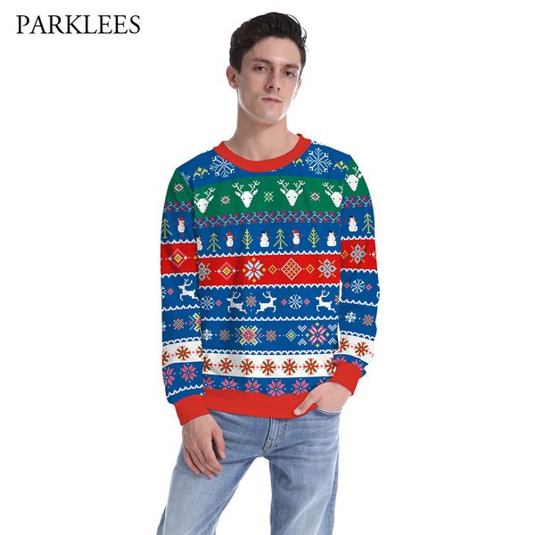 

striped christmas sweatshirts men/women 3d printed floral male sweatshirt casual colorful streetwear sweat homme loose pullovers, Black