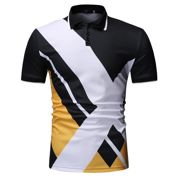 

men polo shirt short sleeve stripe polo shirt men summer fitness clothing leisure lapels tees fitness clothing summer, White;black
