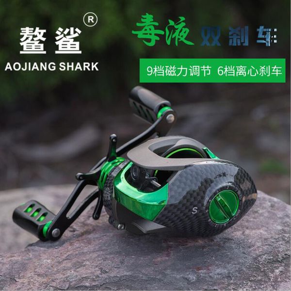 

bearing transmission ratio: 7.2:1 left and right hand double brake reel drip wheel 2020 new