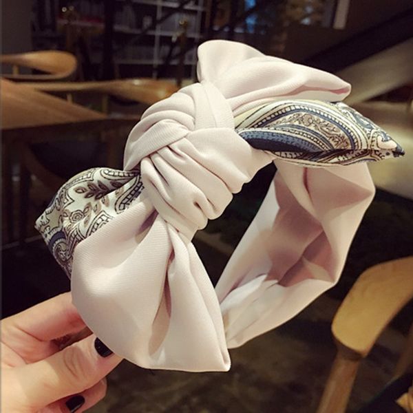 

bow bowknot headband women girls twist hairband headwear hair band chic hoop patchwork vintage sweet harajuku korean non-slip