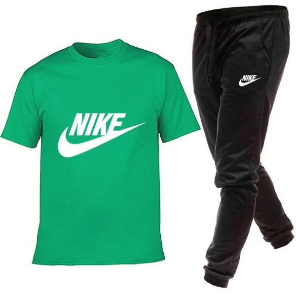 

short sleeves with long pants suit fsc11065 new women men round collar t-shirts casual sports tracksuits trousers