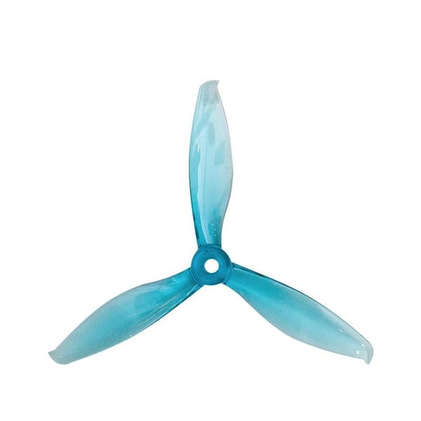 

gemfan flash 5149 5.1 x 4.9 3-blade 5mm mounting hole cw ccw propeller - blue