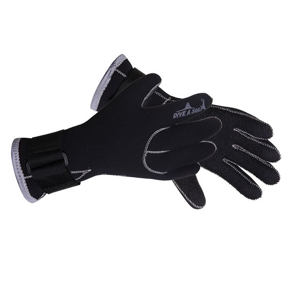 

1 pair scuba diving gloves men women waterproof touchscreen, five finger water winter fishing snorkeling mittens