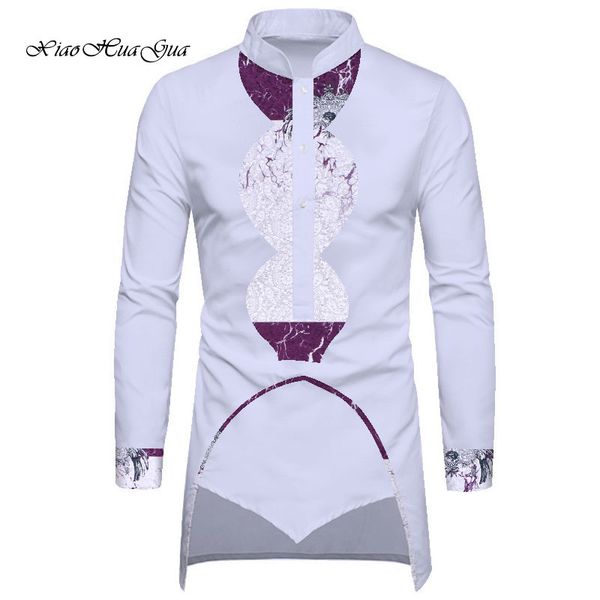

handmade men smart causal shirts long sleeve stand collar cotton rich fashion long shirts wyn629, White;black