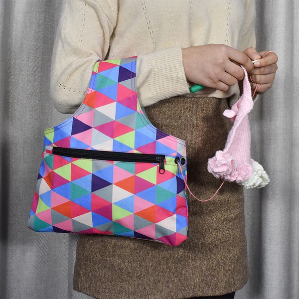 

knitting bag oxford cloth waterproof crochet bag yarn organizer sewing storage yarn holder sewing accessories for thread storage