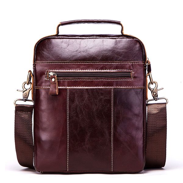 

genuine leather both zipper oblique satchel man vertical section square business affairs more color single shoulder package messenger bag