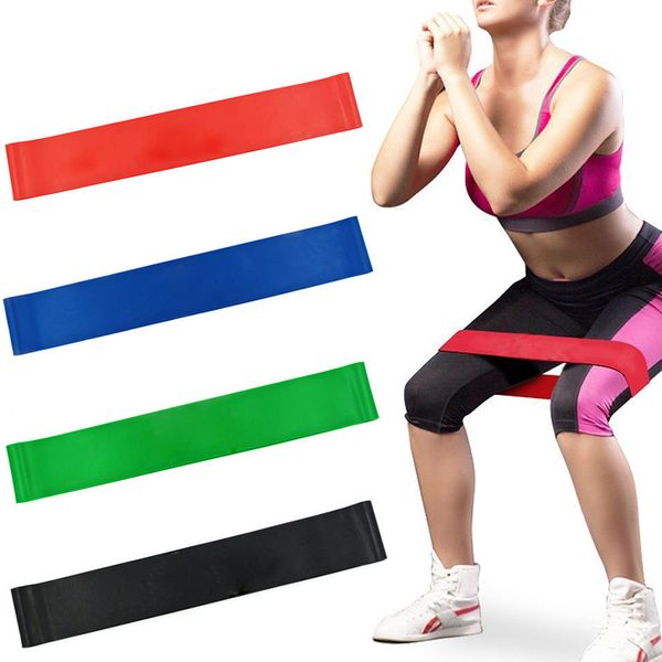 

rubber loop fitness band power training expander women yoga sports elastic resistance bands strength gym pull rope thigh master
