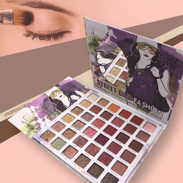 

36 colors eyeshadow makeup palette glitter matte eye shadow glitter diamond eyeshadow pigment cosmetics