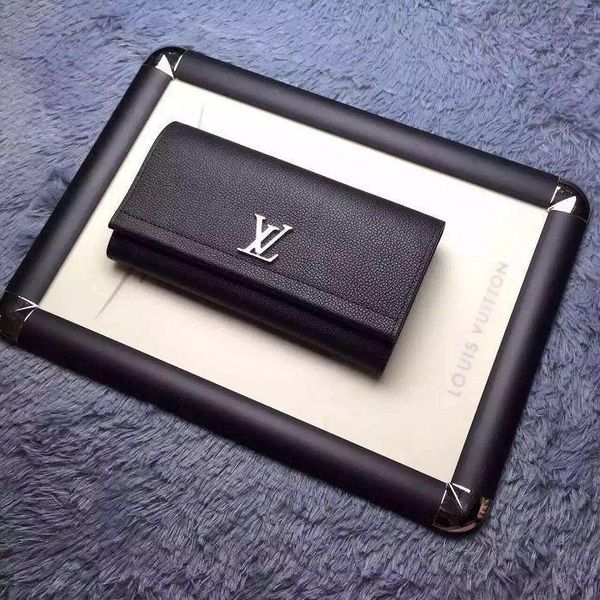 

Multifunctional long wallet calf leather lockme ii wallet m62329 black oxidized leather clutche evening long chain wallet compact pur e