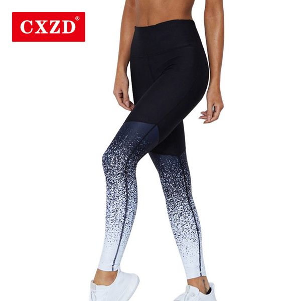 

cxzd printed slim fitness sport leggings women compression push up leggings clothing workout printing patchwork yoga pants, White;red