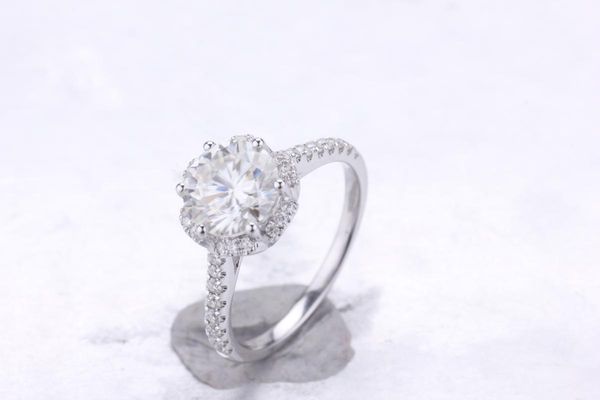 

starsgem pretty 18k certified test passed positive engagement moissanite ring bead for jewelry marking, Golden;silver