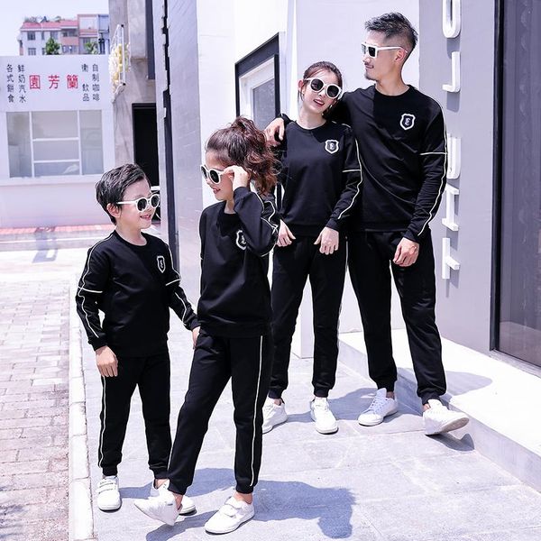Mom Dad Daughter Son Sports Clothing Sets Mother Father Kids Boy