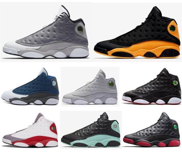 

высокое качество 13 13s кармело энтони мело класс 2002 баскетбол обувь мужчины playoffs волк серый toe остров зеленый gym красный кроссовки