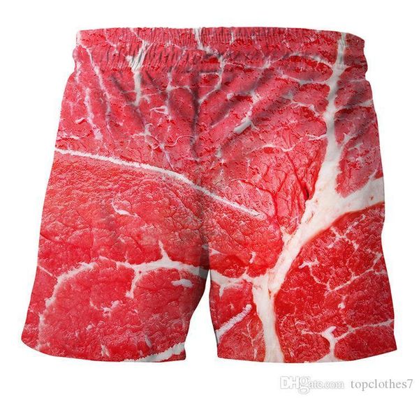 

new summer beach pants new, creative 3d printing large size trousers men's casual swimwear childhood memories m-2xl, Black