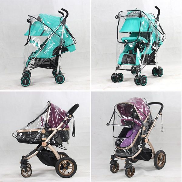

newborn baby stroller with transparent rain cover protective cover for insect mosquitoe four-wheeled infant stroller