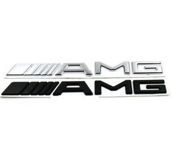 

3d abs car logo 3m amg letter badge sticker for mercedes mb cl gl sl ml a slk b c e s class silver black high quality