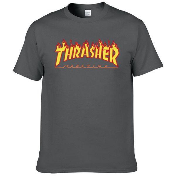 

2019 Новые Горячие Продажи Pop Fashion Summer THRASHER Письмо Печати Мужчины Женщины Футболка С