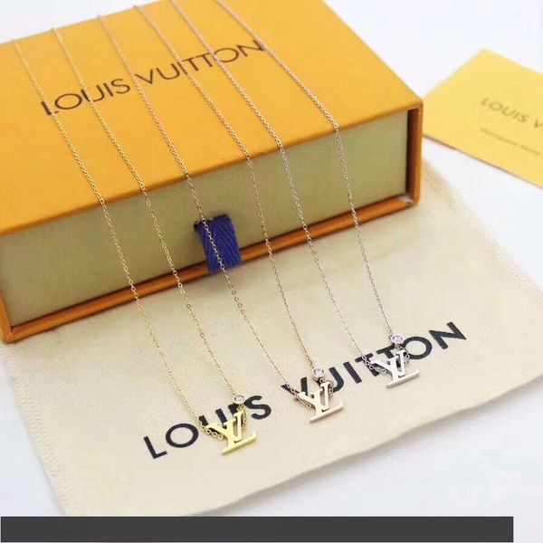 

роскошные s модельер s женщины ожерелье леди знак любви стили o3 louis vuitton s ювелирные украшения с коробкой, Silver
